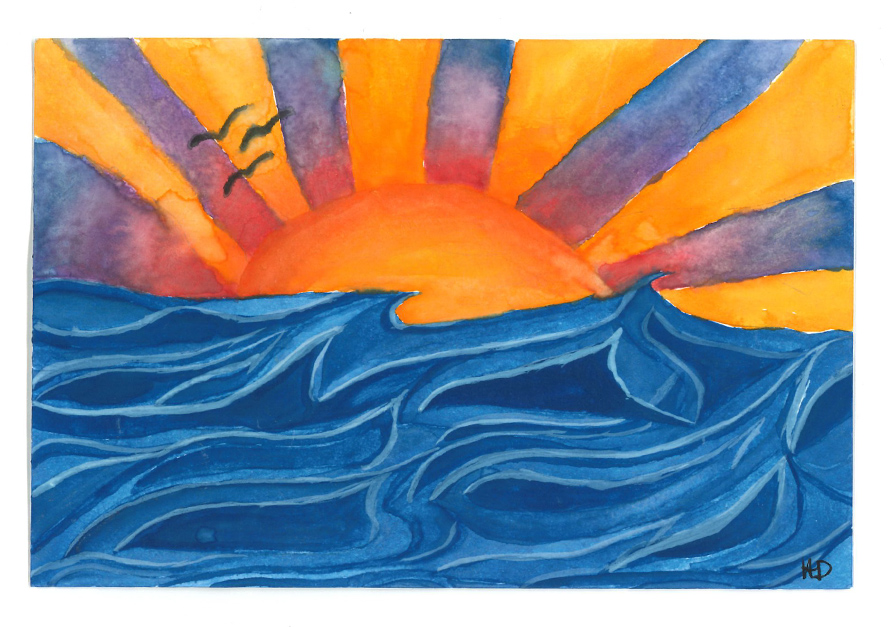 Watercolor postcard no. 13 Hayley D.