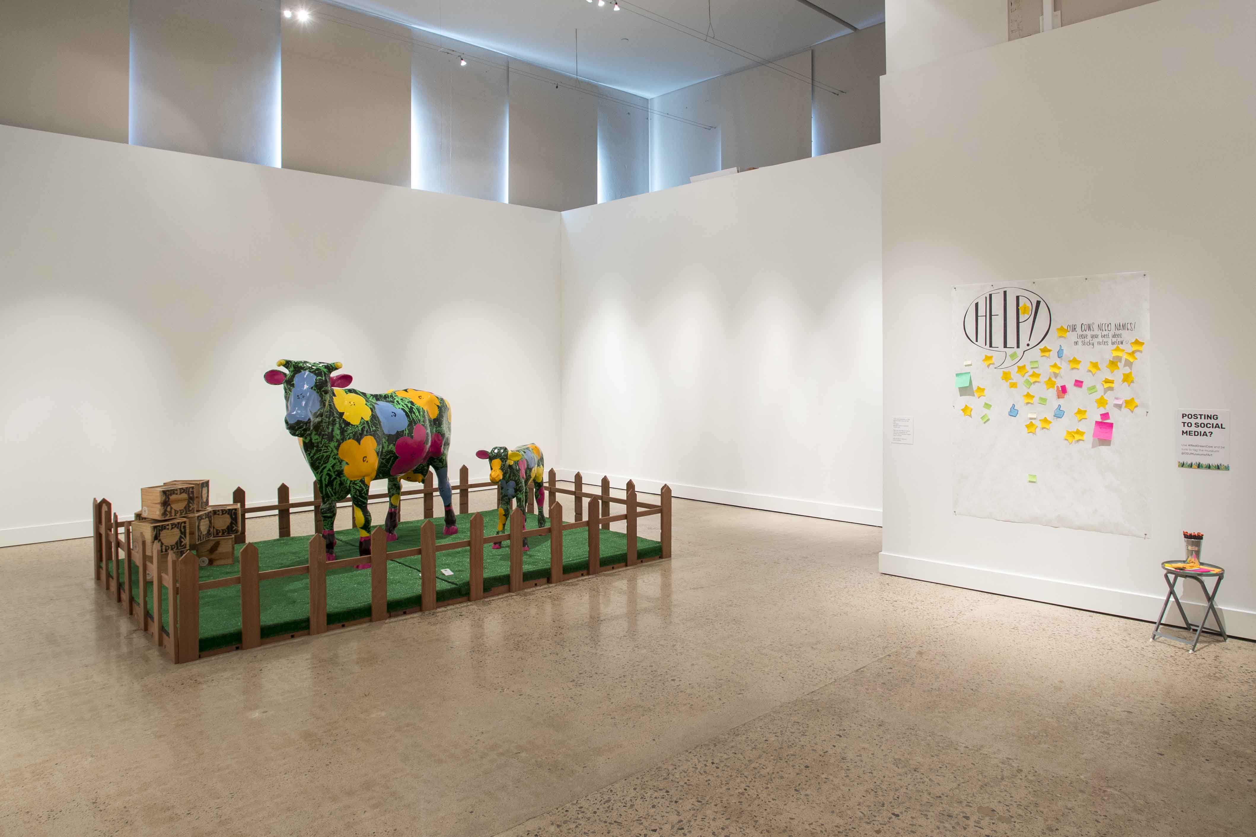 Red/Green/Cow Installation