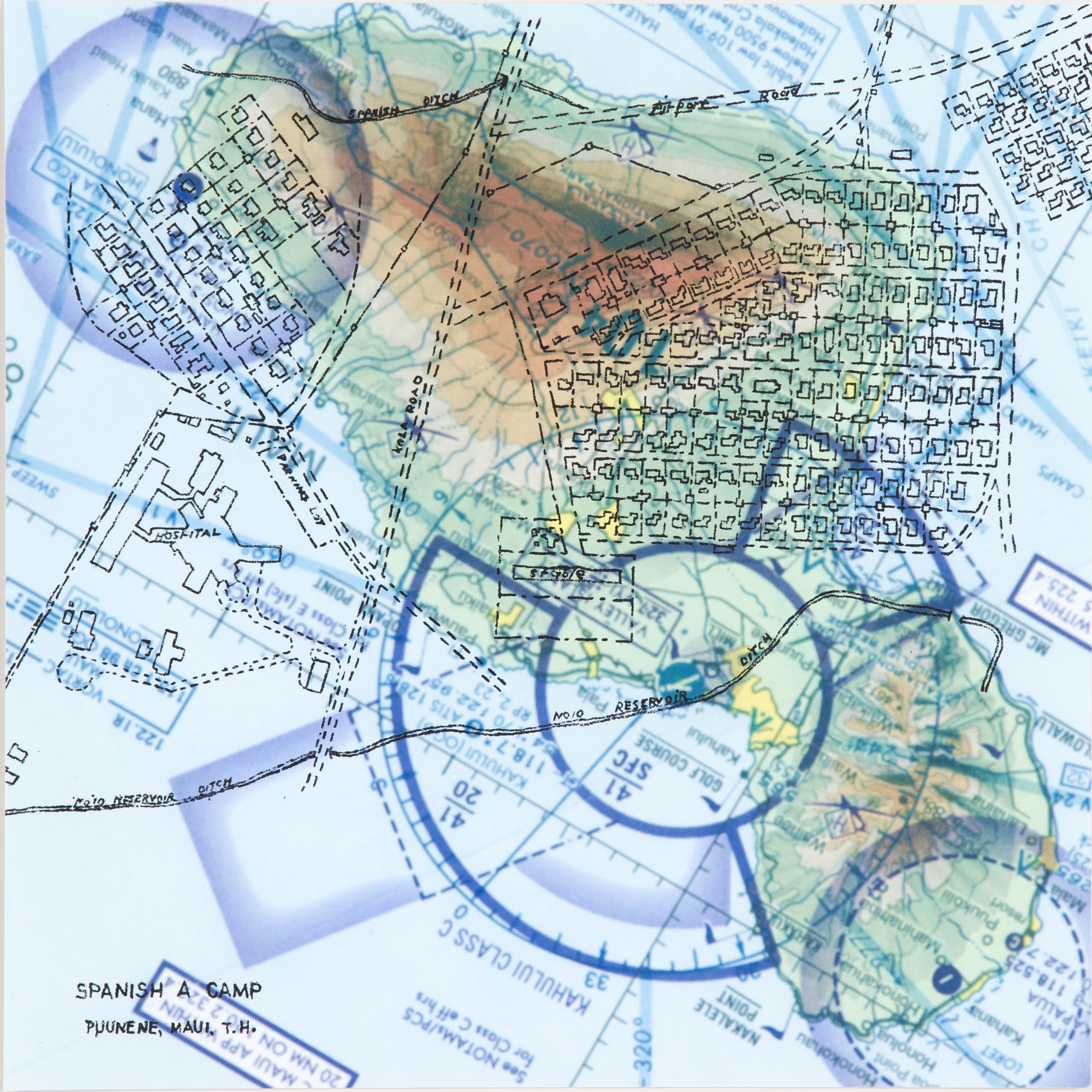 Joyce Kozloff, Maui: Sugar Plantations Map of sugar plantations