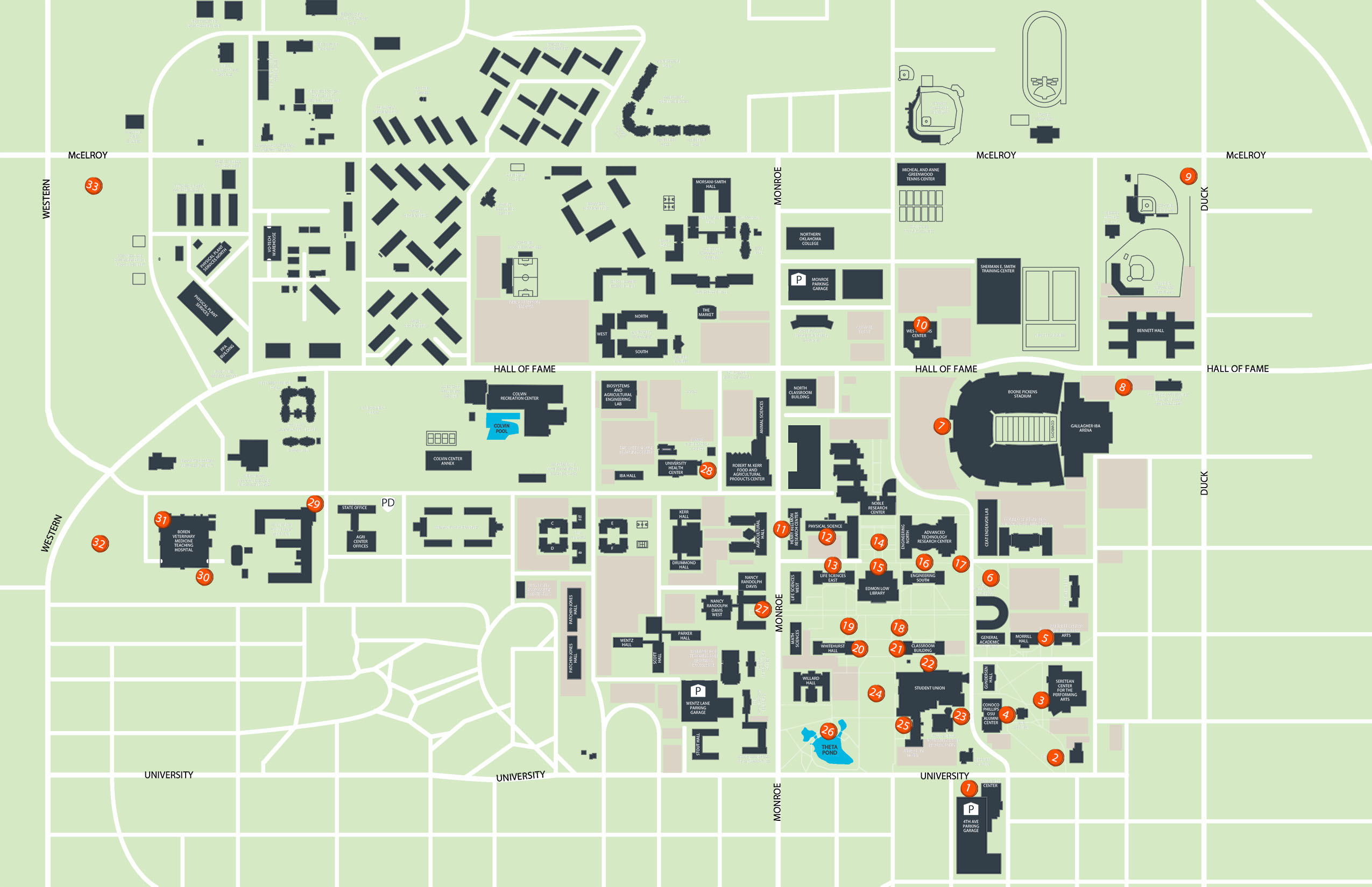 Campus sculpture map